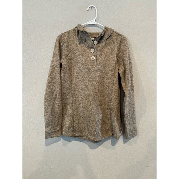 Columbia Women's Size Medium‎ Darling Days 1/4 Button Pullover Hoodie Gray - Picture 1 of 4
